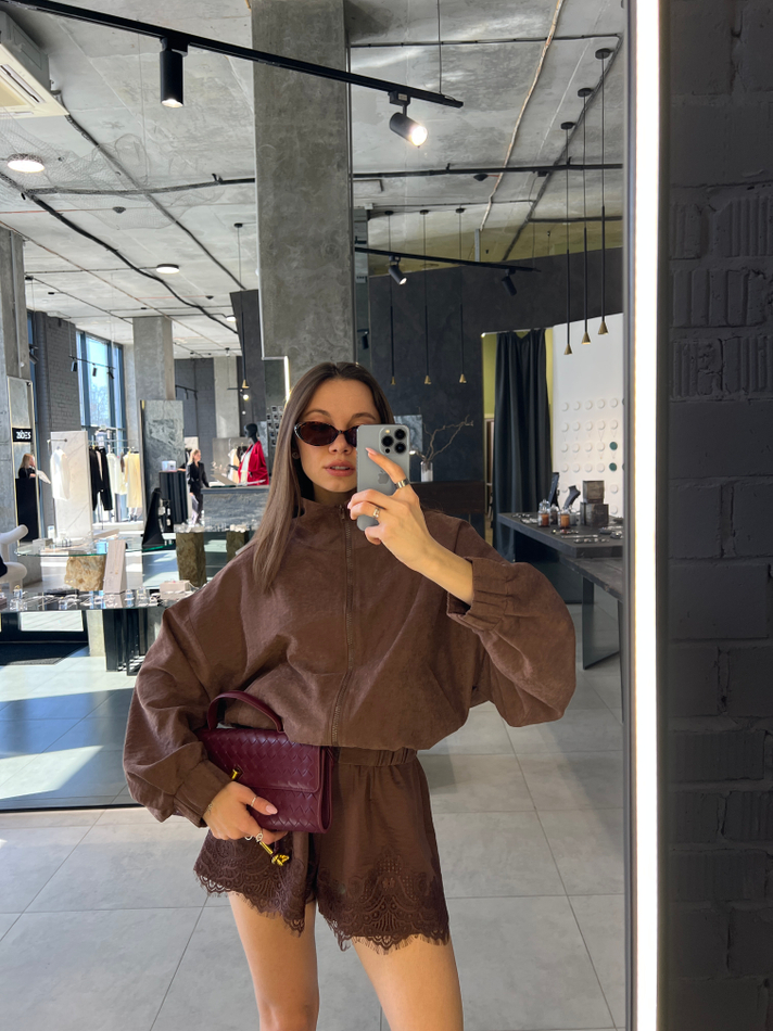 Бомбер шоколадный