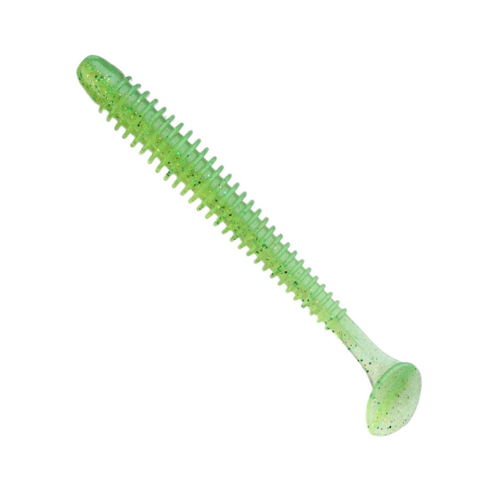 Приманка силиконовая Keitech Swing Impact 4.5" #417 Gold Flash Minnow, 3 упаковки по 6 штук