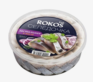Сельдь Rokos застольная в масле 500 г