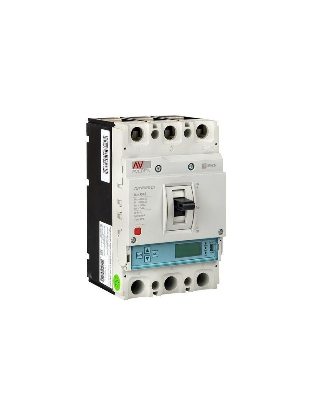 Выключатель автоматический 3п 250А 50кА AV POWER-2/3 ETU6.0 AVERES EKF mccb-23-250-6.0-av