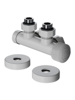Узел нижнего подключения Royal Thermo Design PRO 15мм угловой М30х1,5 (белый)