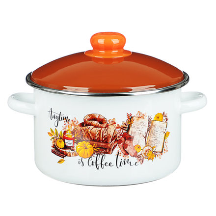 Эмалированная кастрюля 3 л осень