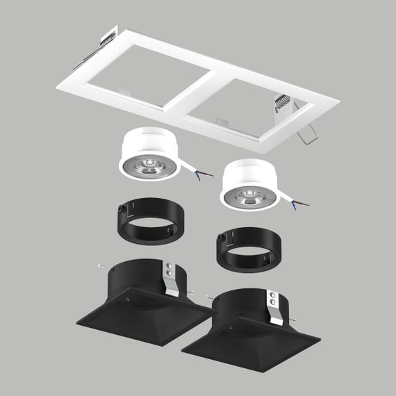 Комплект со светильником Lightstar Domino Quadro (214526+214507+214507+214007+214007) D5260707BMOD