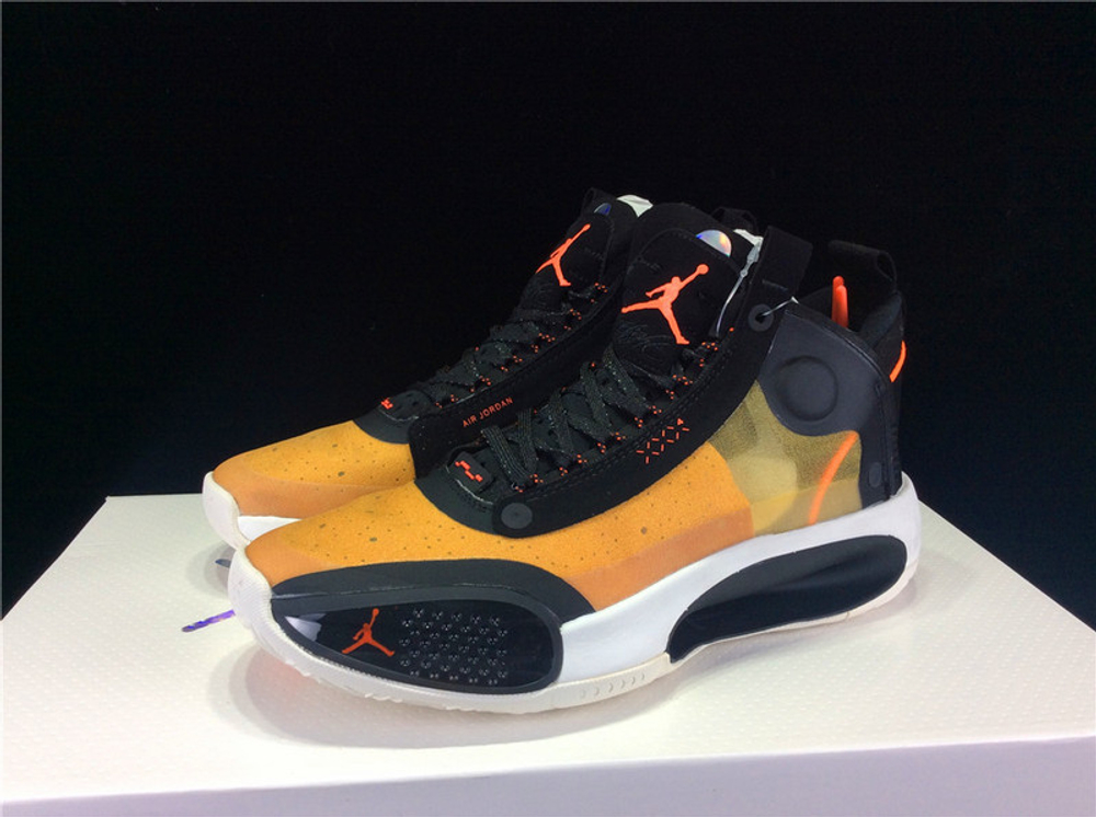 AIR JORDAN 34 PF AMBER RISE/METALLIC SILVER-BLACK-SAIL