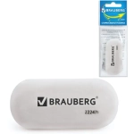Резинка стирательная Brauberg 55*23*10мм овальная белая (4/48)