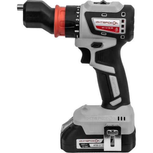 Дрель аккумуляторная Интерскол ДА-13/18В 50 АПИ (2 акк. 2Ач, 4 насадки, ЗУ,кейс)
