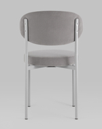 Стул Бриф SN велюр серый каркас светло-серый муар