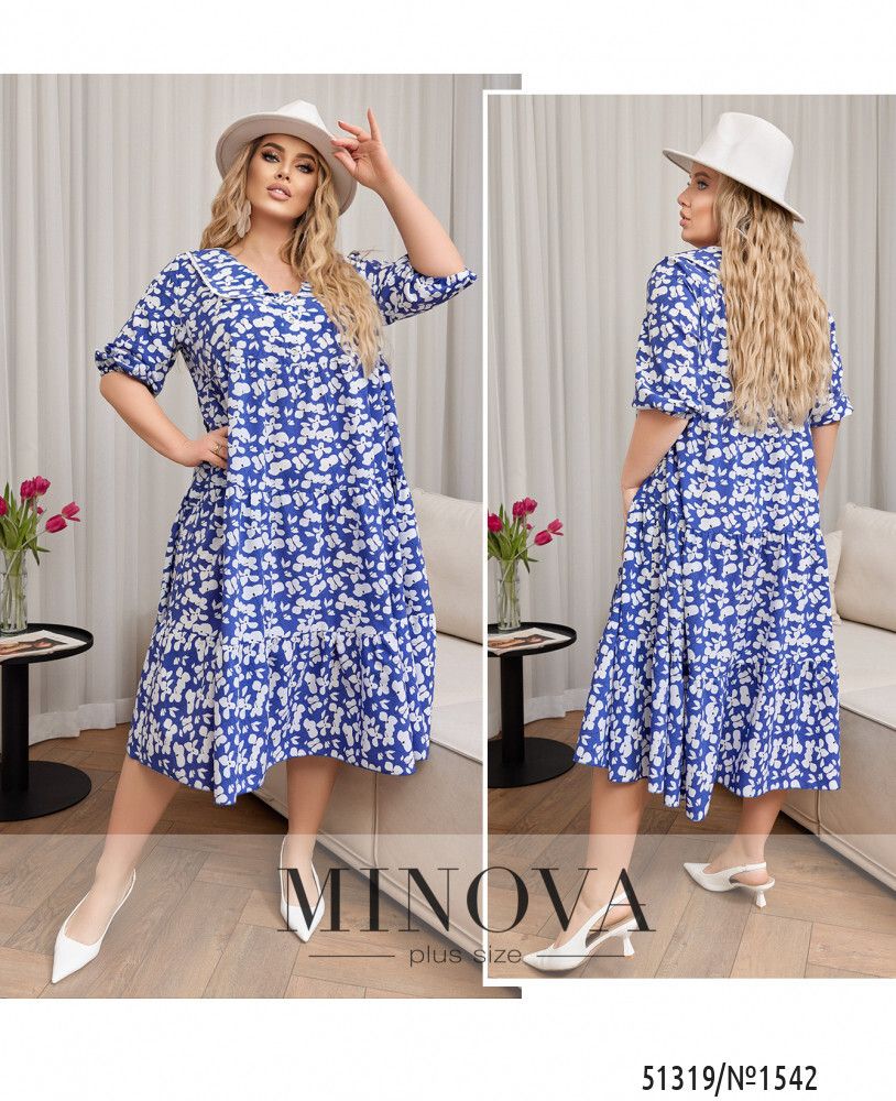 Платье 1542-синий Minova