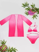 купальник раздельный 3 в 1 лиф и трусы туника пляжная