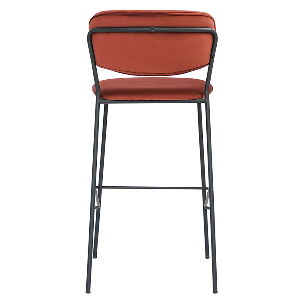 Стул барный eirill, велюр, кирпичный