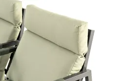 "Лилия" лаунж-зона 4-местная из алюминия, цвет серо-зеленый