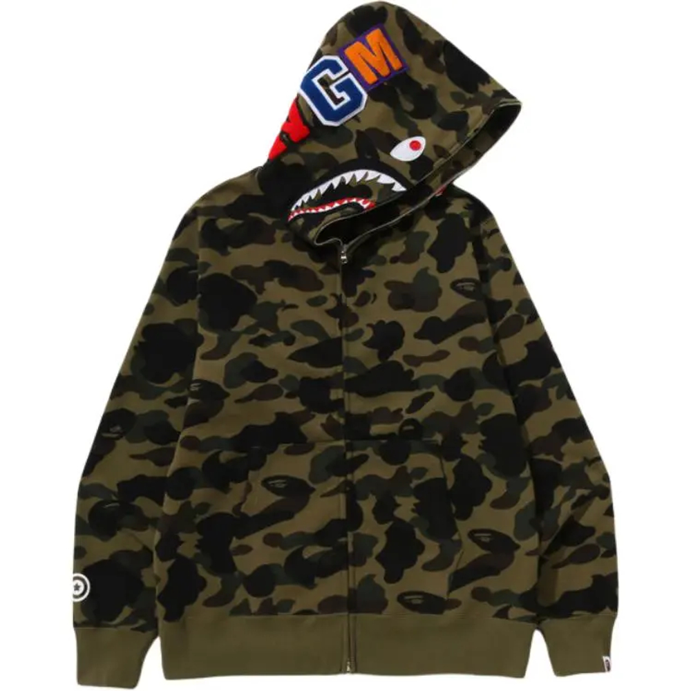 A Bathing Ape Bathing Ape Sweatshirts Cardigan Cotton Moderate No Fleece Lined Zip Closure 0zxswm007151q