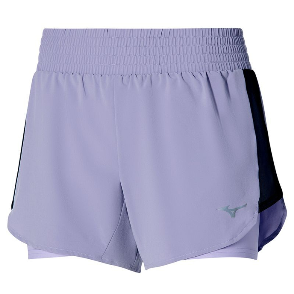 Женские Шорты теннисные Mizuno 2in1 4.5 Short - Фиолетовый