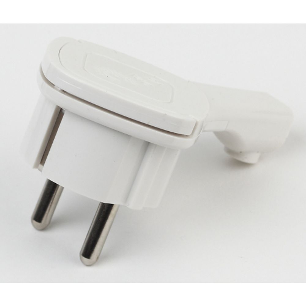 Вилка ЭРА V5(U) ультра плоская c заземлением 16A с кольцом белая