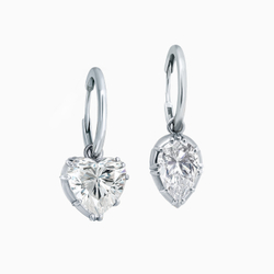 Ассиметричные серебряные серьги - кольца