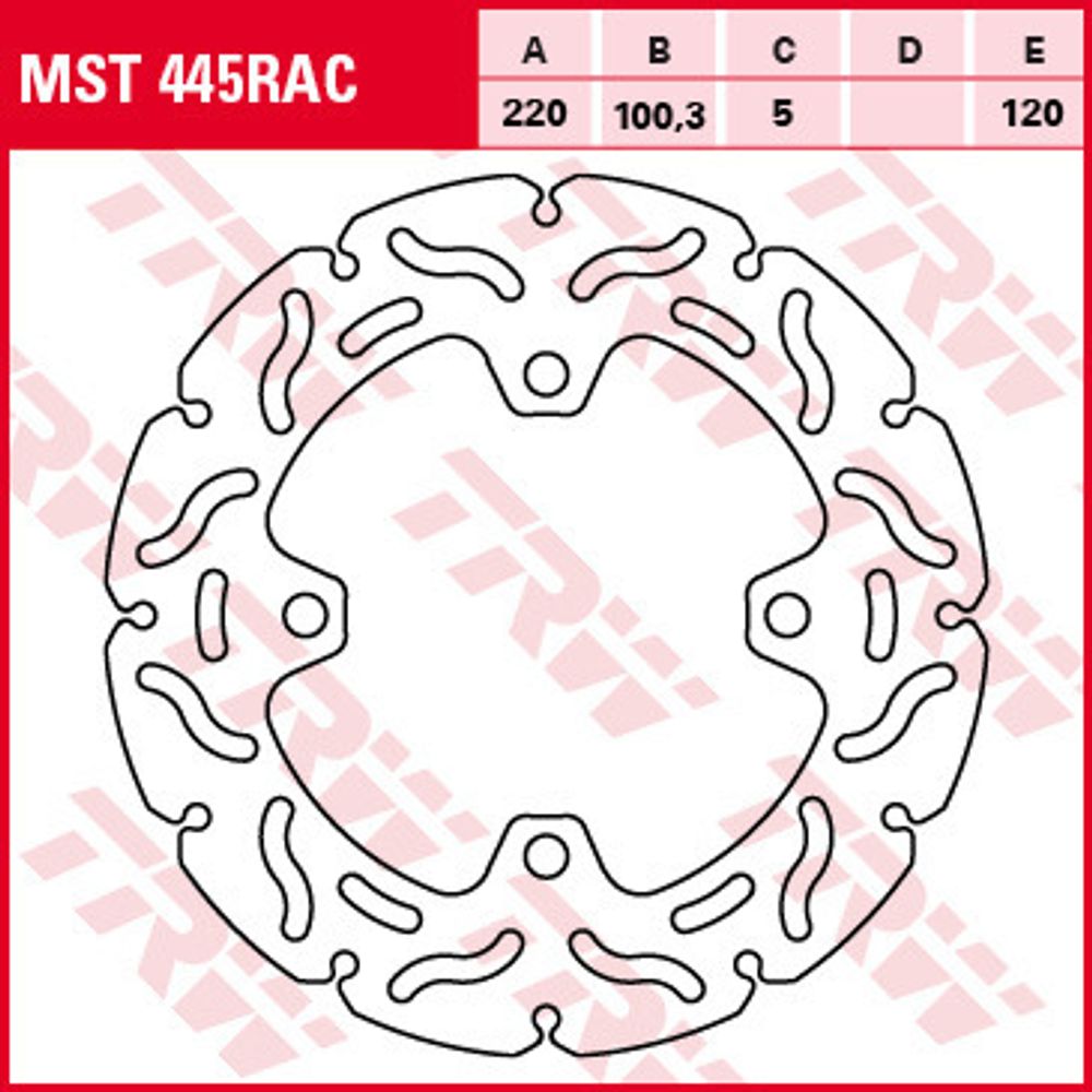 Диск тормозной TRW MST445RAC