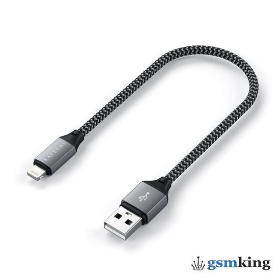 Satechi USB-A to Lightning Cable 10-Inch Space Gray ST-TAL10M