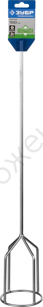 ЗУБР 100х590 мм, шестигранный хвостовик, Миксер для гипсовых смесей и наливных полов, ПРОФЕССИОНАЛ (06035-10-59)