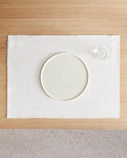 ZARA HOME ЛЬНЯНАЯ САЛФЕТКА, ЭКРЮ
