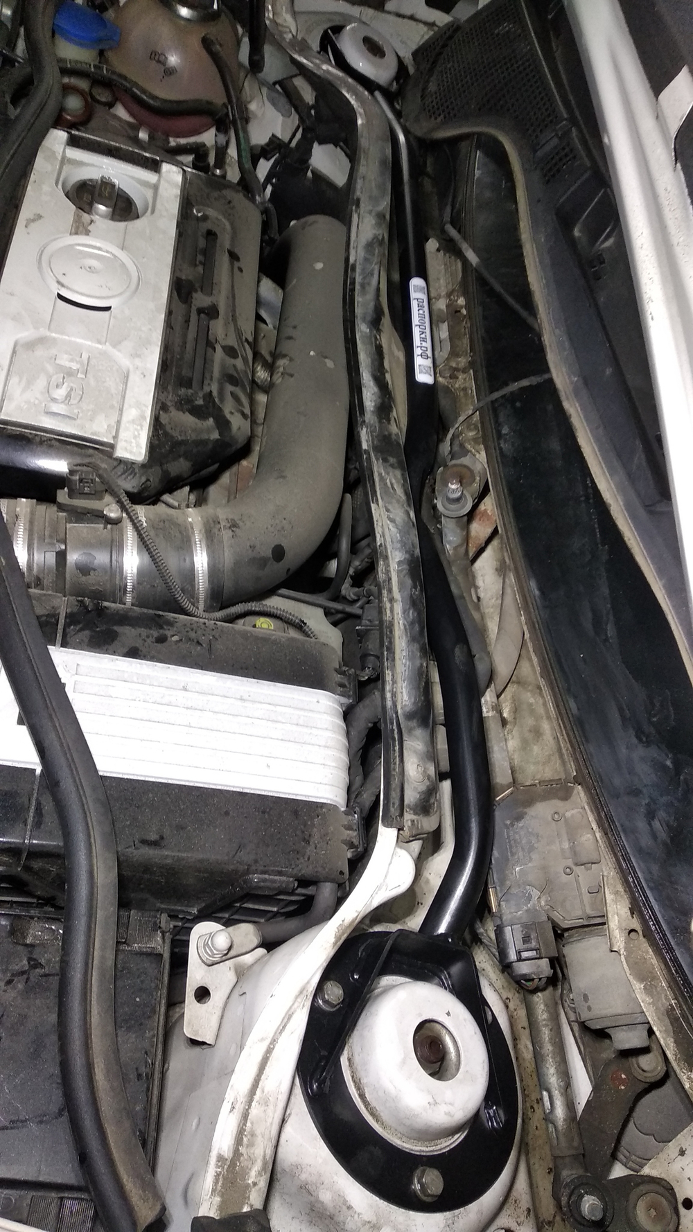 Распорка передних стоек (цельная) Volkswagen Golf 5 (V), 6 (VI) и Skoda Octavia 2 (A5)