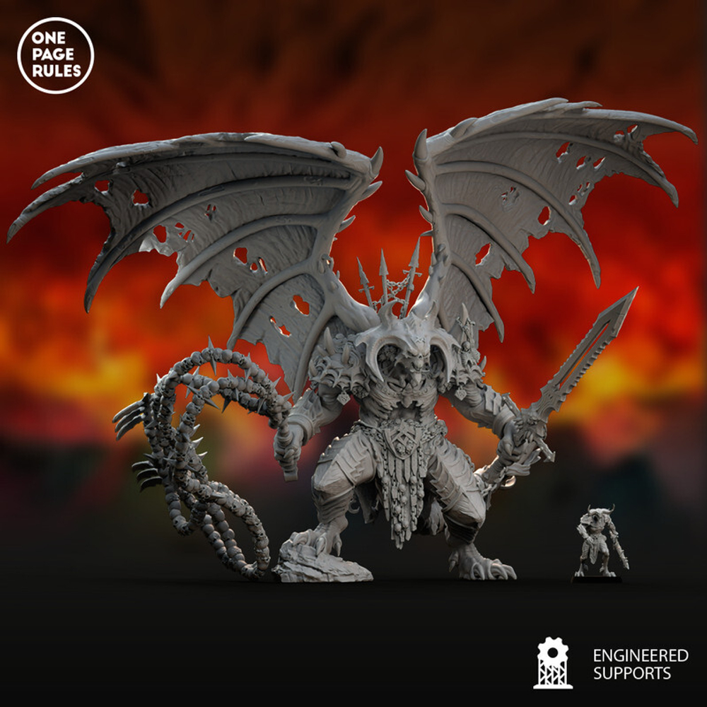 Grand Alliance Chaos Blades of Khrone Daemons Of Khorne Bloodthirster миниатюра для dnd, днд, pathfinder, фентези, Настольная игра, НРИ, Варгейм, РПГ