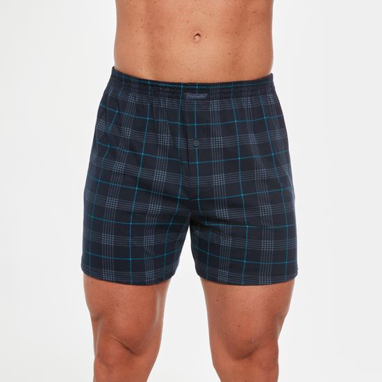 Трусы мужские семейные для больших мужчин Cornette Comfort тёмно-синие в клетку 008/264