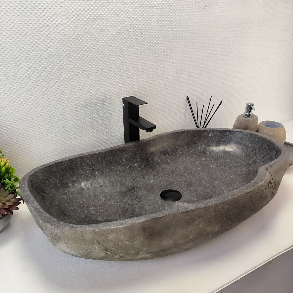 Раковина из речного камня RS-63536 (80*45*16) 0125