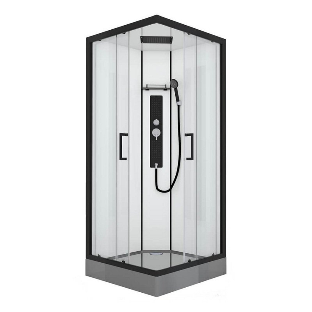 Душевая кабина Black&White Galaxy 90x90 см гидромассажная, 8002900