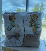 Комплект в кроватку 17 предметов "Львенок и луна" бежевый, сатин