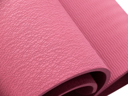 Коврик для йоги и фитнеса 185 х 80 см толщина 8 мм TPE бордовый