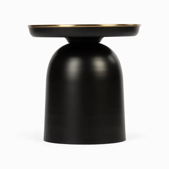 Кофейный стол Wallin Ø38х39 см, черный с золотом