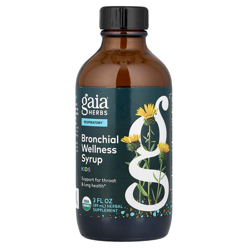 Gaia Herbs, детский сироп для здоровья бронхов, 89 мл (3 жидк. унции)