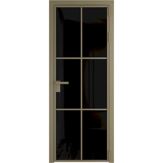 Алюминиевая дверь 3AG шампань остеклённая