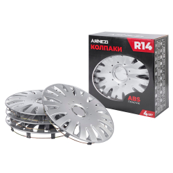 Колпаки R14 Vega 4шт (серебристые) ABS-пластик ARNEZI A0702055