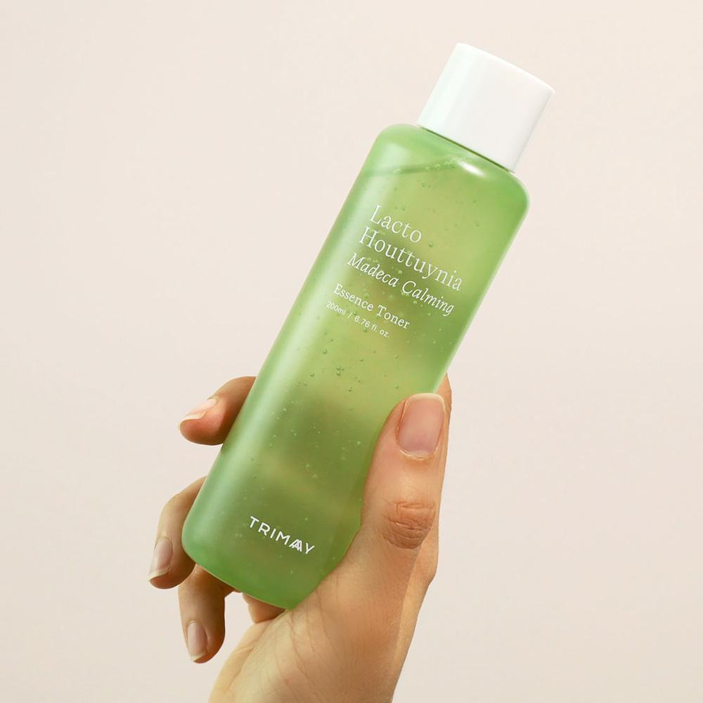 Успокаивающий тонер-эссенция с пробиотиками Trimay Lacto Houttuynia Madeca Calming Dual Essence Toner