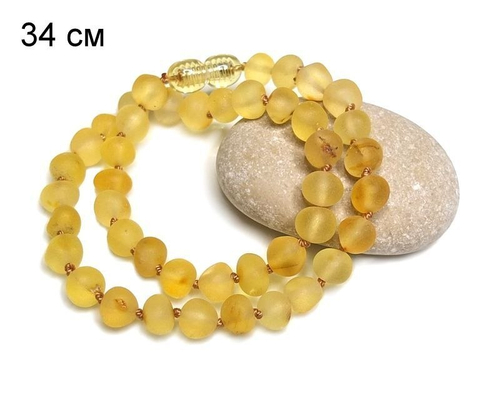 Детские бусы из янтаря мятый шар крупный