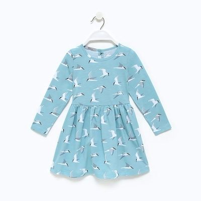 Платье на кулирке А.9-60-4. серо-голубой, р.98 9588726 (Luneva)