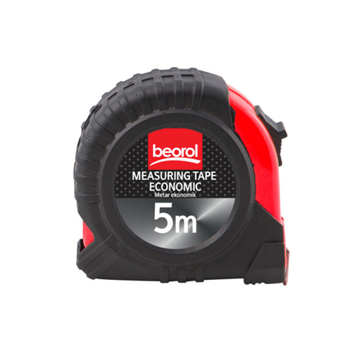 Рулетка Beorol Ekonomik, двухсторонняя шкала, с автостопом, обрезиненная, 5 м x 16 мм