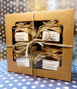 Мед натуральный, подарочный набор 4 баночки по 150 гр. , мед средней полосы России ( Брянщина, Орловщина, 2025)