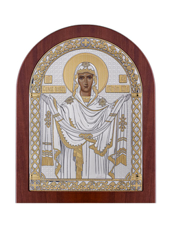 Покрова БМ, икона арочная, красное дерево, 86х112