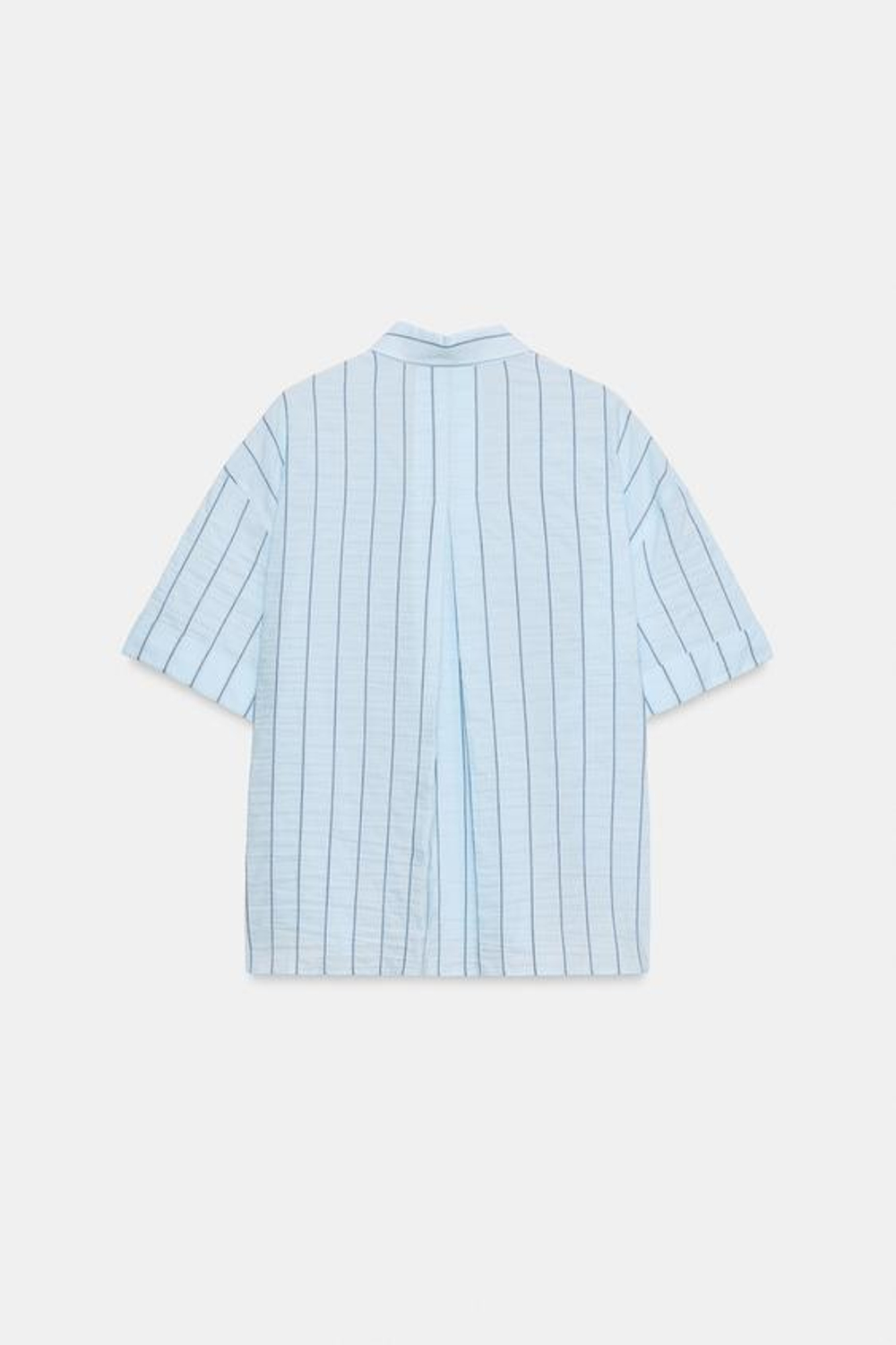 ZARA РУБАШКА ОВЕРСАЙЗ ИЗ ПОПЛИНА, НЕБЕСНО-ГОЛУБОЙ