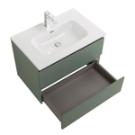 Тумба с раковиной подвесная BelBagno KRAFT-600-2C-SO-VO Еловый матовый, раковина белая BB600ETL