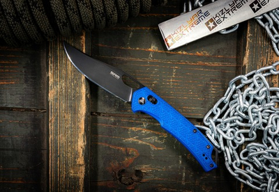 Складной нож SRM 9201-PL BlackWash сталь 8Cr13MOV рукоять Blue FRN