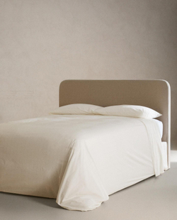 Zara Home - Полосатая простыня, белый, 160x280 см