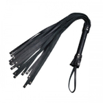 Плеть из натуральной кожи с металлическими заклепками (Цвет: черный)