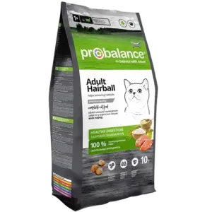 Сухой корм ProBalance Adult Hairball для кошек, облегчающий выведение шерсти