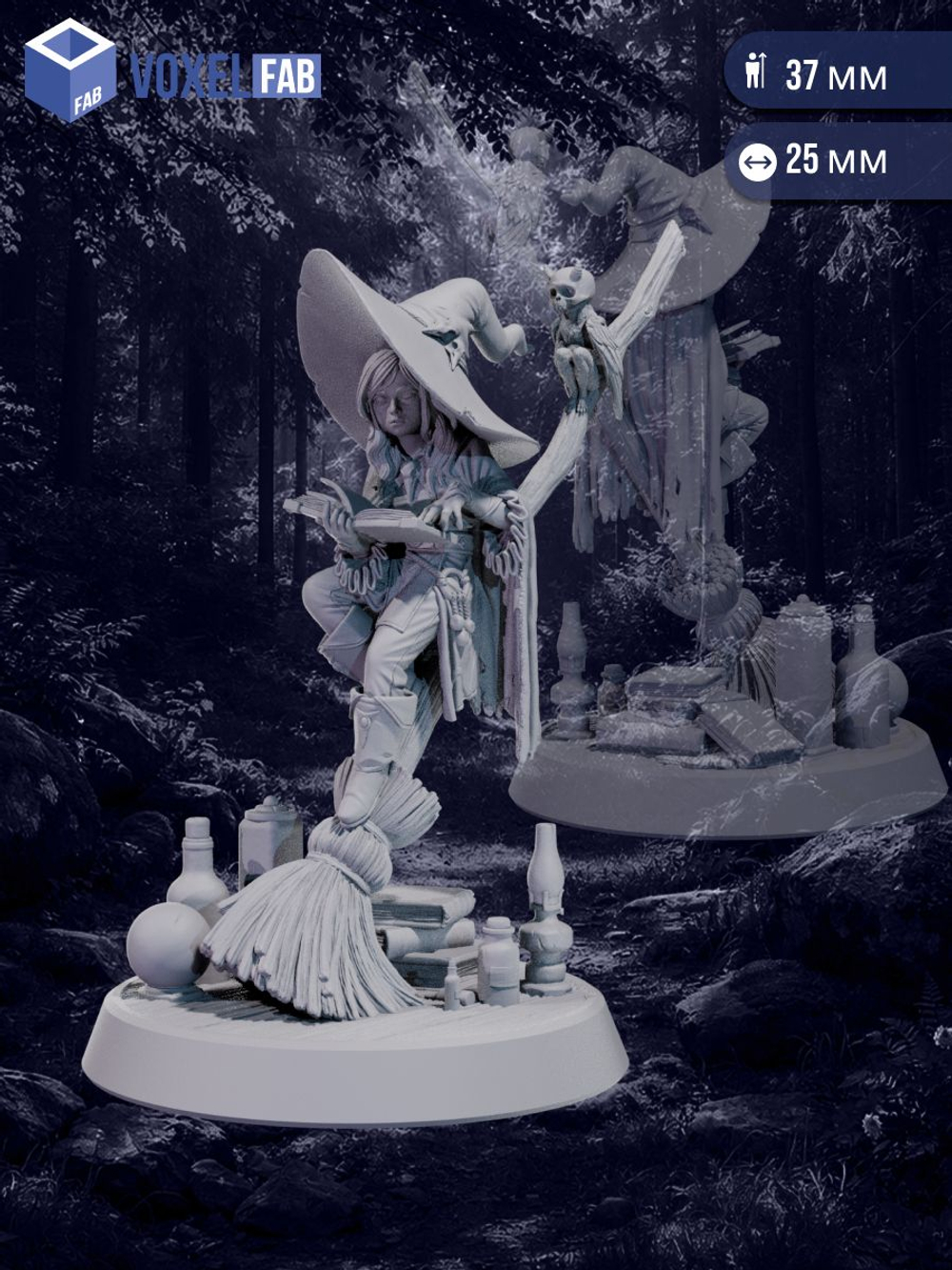 Ведьма Юная ученица миниатюры для настольных игр РНИ, ДнД