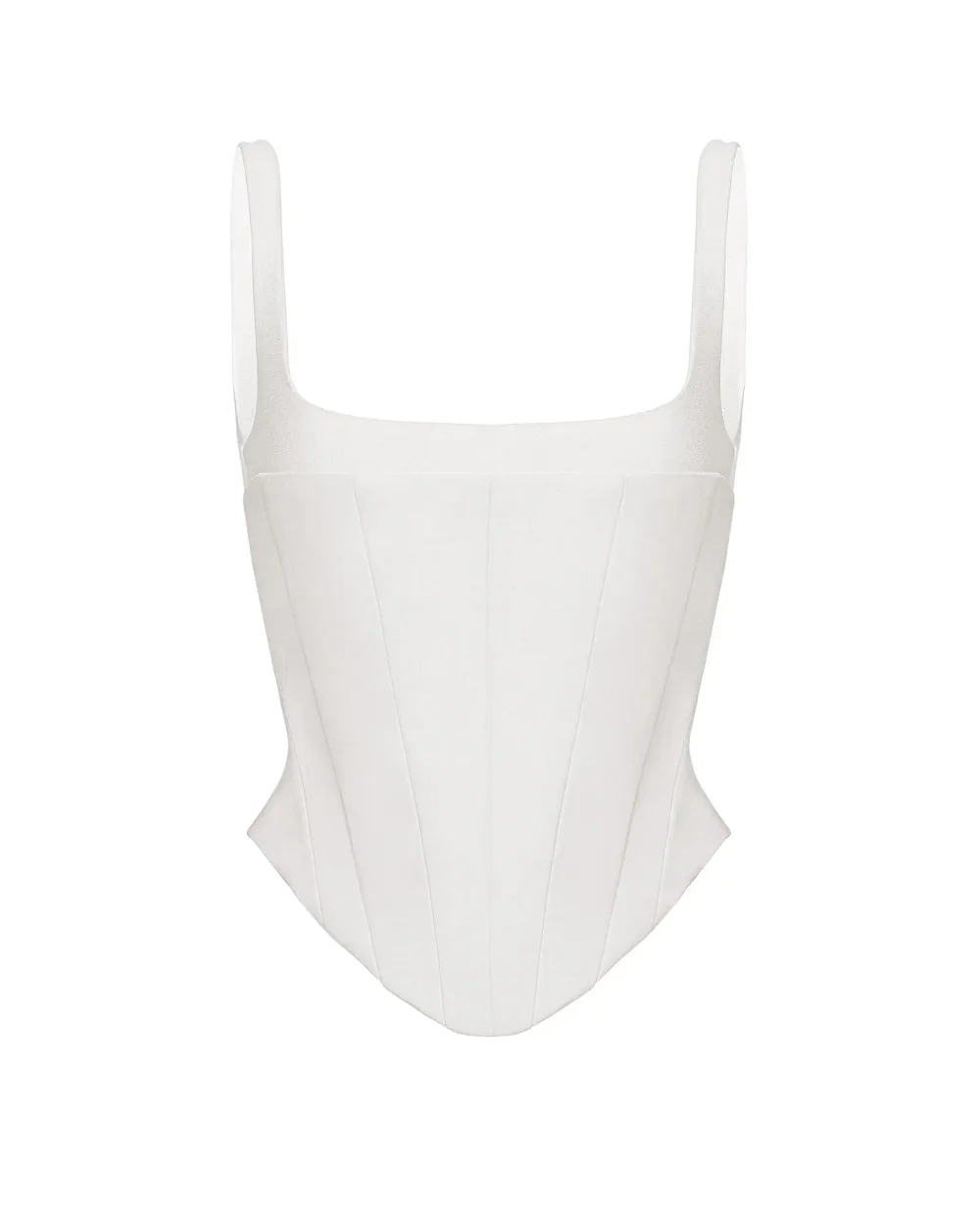 Белый корсет майка