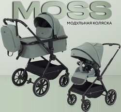 Детская коляска Rant Moss 3 в 1 с автокреслом Rant Cruise Black Green
