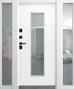 Дверь с терморазрывом Сила сибири Фрамуга 2 Антик серебро